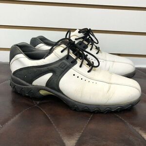 Footjoy Golf Shoes Cleats Leather White Black Size 9 M 54175